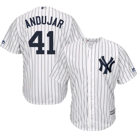 Majestic Other - Majestic New York Yankees Miguel Andujar 41 Pinstripe Baseball Jersey Mens Small